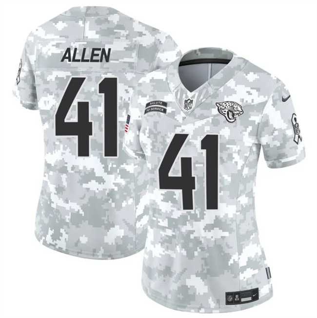 Women%27s Jacksonville Jaguars #41 Josh Hines-Allen 2024 F.U.S.E Arctic Camo Salute To Service Limited Stitched Jersey Dzhi